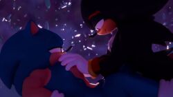 3d_(artwork) abstract_background angelic_endowment animated anthro ass barely_visible_genitalia barely_visible_penis big_butt big_muscles big_pecs digital_media_(artwork) duo eulipotyphlan european_hedgehog fondling genitals half-closed_eyes hedgehog looking_pleasured lying lying_on_ground male male/male male_focus moan muscular narrowed_eyes netflix on_back on_ground open_mouth pec_grab pecs penis pubes sega shadow_the_hedgehog short_playtime sonic_prime sonic_the_hedgehog sonic_the_hedgehog_(series) tagme throbbing throbbing_penis video