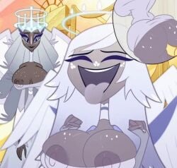 emily_(hazbin_hotel) hazbin_hotel huge_ass huge_breasts sera_(hazbin_hotel)
