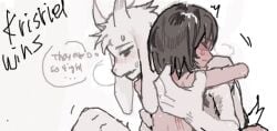 anonymous_artist asriel_dreemurr deltarune implied_penetration incest kris_(deltarune) riding_penis scratch_marks size_difference tight_pussy undertale