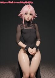 1boy ai_generated bulge dress femboy hips otoko_no_ko trap yaoi