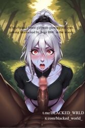 1boy 1girl abs ahegao ai_generated anime_style ass_focus bbc bbc_addict black_penis black_top blacked blacked_queen blacked_wrld blowjob blush breeding breeding_cow cum cum_drip cum_on_face cum_on_tongue curvy dark-skinned_male dark-skinned_penis deepthroat dota_2 dramatic_lighting drool drooling drow_ranger erection explicit exposed_breasts facefuck faceless_male fellatio forest glowing_eyes gripping_penis handjob heavy_makeup hetero highres huge_ass huge_breasts huge_penis interracial large_breasts large_penis light-skinned_female long_hair mind_break muscular_arms muscular_male nipples open_mouth oral outdoors pecs penis pleasure_face puffy_nipples red_eyes saliva saliva_trail semen submissive_female sweat sweatdrops thick_bbc thick_thighs tongue_out veiny_penis voluptuous white_hair wide_hips