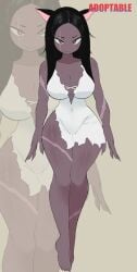 1girl 1girls akisas99 animal_ears background big_boobs big_breasts black-haired_female black_hair black_woman breasts brown-eyed_female brown_eyes busty busty_female busty_girl clothes curvaceous curvaceous_body curvaceous_female curvaceous_figure curvaceous_hips curvy curvy_body curvy_female curvy_figure curvy_hips dark-skin dark-skinned_female dark_body dark_breasts dark_face dark_female dark_hair dark_legs dark_skin dark_skinned dark_skinned_female dress frown frown_eyebrows frowning frowning_at_viewer grey_background hourglass_figure inguinal_crease inguinal_ligament large_boobs large_breasts lean_figure legs_closed legs_together monotone_background narrow_waist oc one_color_background original original_art original_artwork original_character original_female_character outfit plain_background scowl slender_body slender_waist slim_female slim_waist solid_color_background thighs_together topwear white_clothes white_dress white_outfit white_topwear wide_hips