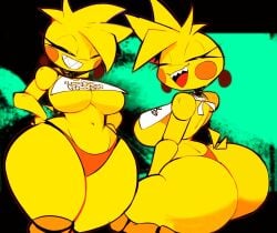 2026 animatronic animatronic_female ass azjack breasts female female_only five_nights_at_freddy's five_nights_at_freddy's_2 fnaf rosy_cheeks sharp_teeth tagme thighs toy_chica_(fnaf) underboob