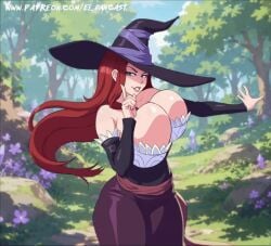 animated big_boobs big_breasts boobs bouncing_breasts breasts breasts_bigger_than_head brown_eyes clothed clothed_female dragons_crown el_dancast enormous_breasts female female_only gif gigantic_breasts ginger ginger_hair huge_breasts jiggle jiggling_breasts large_boobs large_breasts large_hat oversized_breasts pale-skinned_female pale_skin red_hair redhead redhead_female solo solo_female solo_focus sorceress sorceress_(dragon's_crown) thick_thighs thighs tight_clothing witch_hat