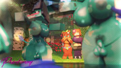 absurd_res big_boobs big_breasts big_nipples blender blender_(artwork) blender_(software) boobs drowned_(minecraft) female highres large_breasts minecraft ocean phantomony water