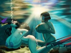 1futa 1girls asami_sato asphyxiation avatar_legends big_breasts big_penis breathplay canon_couple drowning female fetish_art futanari hernanart0x korra mermaid muscular nickelodeon nude r18g starr21 the_legend_of_korra underwater zorr234