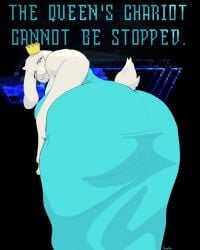 2026 absurd_res alternate_version_at_source anselme anthro big_breasts big_butt bovid breasts butt caprine clothing crown deltarune dress female fur goat headgear hi_res horn huge_breasts huge_butt huge_thighs looking_at_viewer looking_back looking_back_at_viewer mammal mature_anthro mature_female overweight overweight_anthro overweight_female solo tail thick_thighs toriel white_body white_fur white_tail wide_hips