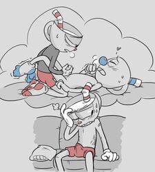 anal anal_sex animate_inanimate brother brothers closed_eyes clothed clothed_sex clothing cuphead cuphead_(game) daydream erection erection_under_clothes gay gay_sex gloves grey_penis handjob humanoid humanoid_on_humanoid incest legwear male male_only male_penetrating mostly_nude mugman object_head one_eye_closed penetration penis sex shorts sibling side_view socks sweat sweatdrop topless toxic-boner video_games yaoi