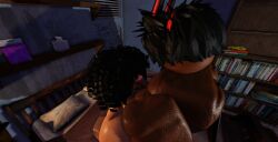 1boy1girl abs bed bedroom big_cock big_dick big_penis black_guy black_hair dark-skinned_male dick dick_on_face dick_on_head erection interracial kneeling light-skinned_female muscles muscular muscular_male on_knees roblox roblox_condo roblox_game roblox_studio robloxian tan tanned tanned_female tanned_skin veiny veiny_cock veiny_dick