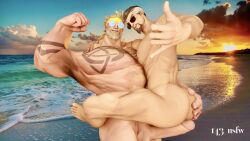 143_nsfw ass bara beard big_ass big_penis blonde_hair boner butt cock dick doctor_strange doctor_strange_(marvel_rivals) erection flexing flexing_bicep gay male male_focus male_only marvel marvel_rivals muscular muscular_male penis sunglasses thor_(marvel) thor_(marvel_rivals) thor_(worthy_waves)