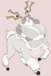 bbw big_breasts breasts chubby cleavage female furry huge_breasts overweight saintsucrose tagme thick_thighs wide_hips