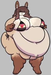 anthro barely_contained bbw big_breasts bikini breasts bursting_out_of_clothing cleavage female furry huge_breasts large_breasts mexifurfoof overweight revealing_clothes ssbbw stretch_marks tagme thick_thighs wide_hips