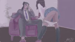 1male1female aizawa_shouta ass ass_focus ass_under_skirt bulge_through_clothing fantasy girly inminent_sex male male_teacher man_in_lingerie panties pantyshot pov pussy school_uniform schoolgirl sex shouta_aizawa suit teacher_and_student teacher_fucking_student teenage_girl uncensored under_skirt wet_pussy y/n