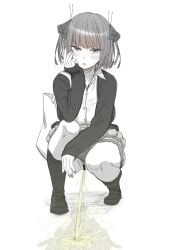 2d censored girl go-toubun_no_hanayome nakano_nino panties_aside pee pee_puddle peeing piss pissing pubic_hair soxkyo urination urine