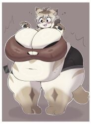 bbw big_breasts breasts cleavage female furry huge_breasts inazuma_kat overweight tagme thick_thighs weight_gain wide_hips
