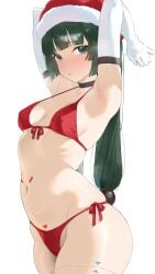 1girls blush blushing blushing_at_viewer breasts byeon_dha female female_focus female_only light-skinned_female light_skin looking_at_viewer medium_breasts navel qingyi_(zenless_zone_zero) slim_waist solo solo_female solo_focus thick_thighs thighs wide_hips zenless_zone_zero