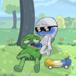 algebralien battle_for_dream_island battle_for_dream_island_again bfb bfdi bfdia fellatio nine_(bfb) object_shows pussy pussy_juice rubbing_pussy saliva skateboard tentacle_penis the_power_of_two tpot two_(tpot) vadahlivokroz vaginal_masturbation