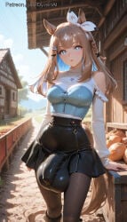 1futa 2026 ai_generated almond_eye_(umamusume) animal_ears animal_tail balls barn blue_eyes breasts brown_hair bulge bulge_through_clothing cock cute_clothing day dyzertai futanari hair_ornament horse_ears horse_girl horse_tail huge_balls huge_cock huge_penis huge_testicles long_hair looking_at_viewer medium_breasts penis self_upload skirt solo stockings testicles umamusume