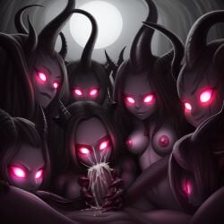 1boy 7girls abused_male ai_assisted ai_generated assisted_fellatio black_hair black_skin blowjob boobs breasts chitin cock_hungry collaborative_fellatio creatures cum_gushing_from_mouth cum_in_mouth cumming_in_mouth dark demon_female demon_on_male demonic dominant_female doomed doomed_penis erect_penis erection fellatio fellatio_frenzy female_demon female_rapist femdom forced_to_cum forced_to_ejaculate glowing_eyes hellish holding_penis horns human_fellated in_hell long_hair male many_eyes many_girls moon open_mouth oral oral_creampie oral_sex penis penis_abuse penis_in_hell pink_eyes pointy_ears predatory_fellatio predatory_handjob preying_on_penis purple raped_male rapist_expression rapist_smile reverse_forced_handjob reverse_forced_oral reverse_gangbang reverse_oral_rape reverse_rape scary smaller_female succubi succubus swarm tendrils tentacles tongue unwanted_fellatio wetnightmare where_is_your_god_now