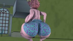 1girls 3d 3d_animation animated ass barefoot female female_only full_body huge_ass ironhawk looking_at_viewer looking_back mina_ashido my_hero_academia open_mouth open_smile panties pink_hair rear_view smile solo solo_female tagme twerking video