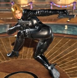 1girls ass big_ass blonde_hair female female_only latex nina_williams tekken tekken_8 thick_thighs