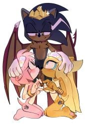 1boy 2girls amy_rose archie_comics areolae breast_size_difference commission crown gold_the_tenrec green_eyes hand_sign headband heart_hands keiph_(b.a._demon) keiph_the_tenrec kissing_penis kneeling looking_down looking_up nude_female oc_x_canon pawpads paws penis_worship pink_fur pinklilim sega sonic_(series) sonic_the_hedgehog sonic_the_hedgehog_(archie) sonic_the_hedgehog_(comics) sonic_the_hedgehog_(series) sparkles submissive submissive_female tattoo tattoo_on_butt tramp_stamp veiny_penis white_background wings yellow_fur