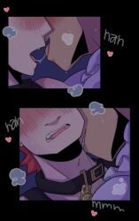 biting_another biting_neck biting_partner black_nails blue_hair blush blushing blushing_male closet closet_sex clothed_male_partially_nude_male collar cumming cumming_from_handjob dominant dominant_male dominant_male_submissive_male ejaculation ejaculation_from_handjob halloween_costume halloween_theme hand_on_crotch hand_on_mouth hand_on_penis hand_to_face hand_to_mouth hand_under_clothes hand_under_pants handjob handjob_while_masturbating hidden_sex holding_hand holding_hands hugging hugging_another hugging_while_kissing in_public jerking_each_other_off jerking_off jerking_off_another jerkingoff jerkingoff_another kissing m/m male/male male_kissing_male male_only mint_(spicy_mints) mlm muffled muffled_moaning mullet mullet_(hairstyle) party party_sex public_sex red_hair rubbing_penis rubbing_penis_on_penis saliva saliva_string saliva_trail shirtless_(male) shirtless_male shocked smooch spicy_mints steamy steamy_breath tsurai_(spicy_mints) vampire_costume webcomic webcomic_character webtoon werewolf_costume wolf_ears