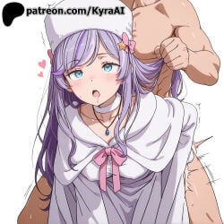 ahe_gao ai_generated anastasia_hoshin crossed_eyes doggy_style re:zero re:zero_kara_hajimeru_isekai_seikatsu