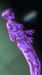 1girls 2d_animation animated animated_gif artist_request ass bouncing_breasts breasts cortana gif halo_(series) medium_breasts purple_hair thighs