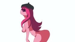 ass belly breasts cherrytoons girl hips legs naked pink_areola pink_body pink_eyes pink_hair pink_nipples tagme twerking video