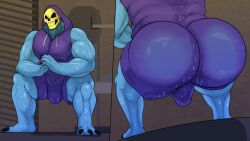 ass bara big_ass big_butt bubble_ass bubble_butt butt dat_ass dat_butt fat_ass fat_butt gay huge_ass huge_butt large_ass large_butt male male_only masters_of_the_universe muscular muscular_male nastybluepal round_ass round_butt skeleton skeletor solo squats sweat thick_ass thick_butt