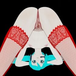 2026 3d blender blender_cycles blue_eyes blue_hair epic_games exposed_breasts exposed_nipples exposed_pussy female female_only fortnite fortnite:_battle_royale hatsune_miku hatsune_miku_(fortnite) hi_res light-skinned_female pussy render showing_pussy simple_background sylvannsfw uncensored vocaloid