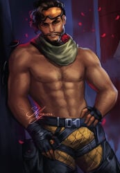 1boy abs apex_legends balls ballsack bara beard big_pecs body_hair boy brown_eyes brown_hair flower_in_mouth gay gloves hair hairy hairy_arms hairy_body hairy_chest hard_on human male male_only masculine_male mirage_(apex_legends) muscles muscular muscular_male nipples no_pubic_hair no_shirt no_underwear pecs rose rose_(flower) rose_in_mouth shirtless short_hair smile smirk tan_body tan_skin unzipped_pants vein veiny_muscles veiny_penis veradia yaoi