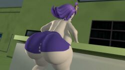 1girls 3d 3d_animation acerola_(pokemon) animated ass big_ass big_breasts breasts female female_only human human_only ironhawk panties pokemon solo solo_female tagme topless twerking video