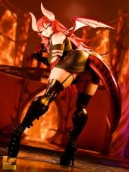 3d 3d_art 3d_render anthro ass breasts cyborg dragon dragon_girl explicit female highres horns hourglass_figure large_breasts long_tail monster_girl nipples scales solo tail visiuun voluptuous vshojo vtuber wings zentreya