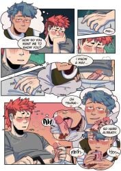 black_nails blush blushing blushing_male bulge bulge_through_clothing circumcised circumcised_penis comic covering_mouth cum cum_shot cum_spurt cum_string cumming cumming_on_self dreaming_about_sex ejaculating ejaculation erect erect_penis erection eyes_closed gay gay_blowjob gay_male gay_oral gay_sex good_boy grabbing_penis hand_on_penis imagining lick licking licking_dick licking_penis male_only masturbating masturbating_through_clothes masturbation masturbation_through_clothing mint_(spicy_mints) moan moaning moaning_male oral oral_penetration oral_sex penis_in_hand precum precum_bubble precum_drip precum_on_penis precum_string red_hair rubbing_bulge saliva_on_dick saliva_on_penis shuddering solo solo_male spicy_mints steaming steamy steamy_breath sucking_penis tsurai_(spicy_mints) webcomic webcomic_character webtoon whispering_in_ear whispering_into_ear