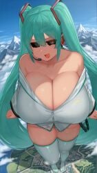 1girl 1girls 2026 2d 2d_(artwork) 2d_artwork :3 :d ai_generated aqua_eyes aqua_hair armpits ass background bangs big_ass big_breasts big_butt big_thighs big_tit big_tits big_tits_squeezed_together big_titties black_eyes black_sclera blue_eyes blue_hair blue_hat blue_outfit blush blush_lines blushing blushing_at_viewer blushing_female bottomless brat bratty breasts breasts_bigger_than_head breasts_bigger_than_torso breasts_squeezed_together cat_stockings cat_thighhighs child_bearing_hips cleavage cleavage_cutout cleavage_overflow cleavage_window clothed clothed_female clothes collar collarbone collared_shirt color colored colored_sclera curvaceous curvaceous_body curvaceous_female curvaceous_figure curvaceous_hips curvaceous_thighs curves curvy curvy_body curvy_female curvy_figure curvy_hips curvy_thighs dangling_breasts deep_cleavage drooling enormous_breasts exposed_shoulders fat_ass fat_butt female female_focus female_only fully_clothed fully_clothed_female giant_ass giant_breasts giant_butt giant_thighs giant_tits gigantic_ass gigantic_breasts gigantic_butt gigantic_thighs gigantic_tits glistening glistening_body glistening_breasts glistening_clothing glistening_hair glistening_skin green_hair grin hair_bow hair_ornament hanging_breasts hatsune_miku heavy_breasts hips hourglass_figure hourglass_figured_female huge_ass huge_breasts huge_butt huge_thighs large_ass large_breasts large_butt large_thighs large_tits legs_together light_blue_hair light_skin long_eyelashes long_hair long_legs long_sleeves looking_at_viewer low_hanging_breasts massive_ass massive_breasts massive_butt massive_thighs massive_tits mesugaki_miku miku_hatsune mimukauwa_nice_try_(vocaloid) naked_shirt narrow_waist naughty_face no_bra no_nipples_visible no_nude no_nudity no_panties no_shoes oiled_breasts oiled_skin open_clothes open_mouth open_shirt overflowing_breasts overflowing_thighs oversized_shirt pale-skinned_female seductive semi_nude shiny shiny_body shiny_breasts shiny_clothes shiny_hair shiny_skin shirt shoulders shoulders_raised shoulders_up sitting skindentation skinny_waist slender_waist slim_waist small_waist smile smiling_at_viewer smug soft_breasts solo solo_female solo_focus stacked stacked_ass stacked_breasts stacked_lady stockings thick thick_ass thick_butt thick_eyelashes thick_hips thick_legs thick_thighs thigh_bulge thigh_highs thighhighs thighs thighs_bigger_than_head thighs_bigger_than_torso thighs_large thighs_together thighs_waist thin_eyebrows thin_waist thunder_thighs thunderthighs tie tie_between_breasts tight_clothes tight_clothing tight_shirt tiny_waist tongue tongue_out truegoon turquoise_hair twintails unbuttoned_shirt very_long_hair vocaloid voluptuous voluptuous_female white_shirt white_stockings white_thighhighs wide_hips zettai_ryouiki