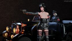 3d areolae armpit black_hair breasts car cd_projekt_red geralt_of_rivia nazi niodreth nipples pistol the_witcher the_witcher_(series) the_witcher_2 the_witcher_3:_wild_hunt wolfenstein yennefer