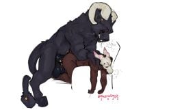 absurd_res anal anal_sex anthro anthro_on_anthro black_body black_fur black_sclera blue_eyes bodily_fluids bone bovid brown_body brown_fur caprine claws curved_horn demon dialogue duo ear_piercing facial_piercing father father_and_child father_and_son flared_penis fumus_(carbon-draws) fur genital_fluids genital_piercing genitals hi_res horn incest larger_anthro male male/male male_only mammal multi_arm multi_limb multum nose_piercing parent parent_and_child penetration penis penis_piercing piercing redishdragie ridged_horn scales sex sheep sitting size_difference tuft yaoi yellow_eyes