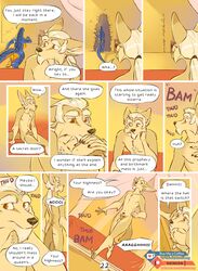 2018 anthro canine cobra comic detailed_background dialogue duo english_text female fennec fox hi_res ko-fi_username male male_focus mammal nude orange_eyes page_22 patreon_username reptile scalie shen_(zummeng) snake solo_focus speech_bubble standing text zaphira_(zummeng) zummeng