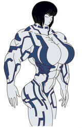 2d artificial_intelligence big_breasts breasts cleavage cortana cortana_v2 female female_focus female_only halo_(series) huge_breasts muscular muscular_female nude