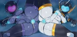 2dickgirls 30_minutes_missions acerby_type_d acerby_type_e after_sex balls big_breasts big_penis blue_anus blue_eyes blue_nipples blue_penis blur_censor blush breasts censored cum cum_in_ass cum_on_body cumming_together dickgirl ejaculation erection eyes_visible_through_mask futa_sans_pussy futanari hands-free handsfree_ejaculation humanoid humanoid_penis intersex mosaic_censoring nude orgasm penis pleasure_face pochincoff presenting robot_girl smooth_balls smooth_penis visor