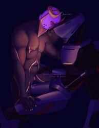 1boy 1cuntboy 2boys angel angel_boy black_and_gold_body cuntboy cuntboy/male cuntboy_focus cuntboy_on_male cuntboysub erect_clitoris gabriel_(ultrakill) gay gay_male gay_sex grinding grinding_on_leg hand_around_waist heads_together heavy_breathing helmet helmet_only intersex male male/cuntboy male/male male_focus male_on_cuntboy male_on_male male_only new_blood_interactive robot robot_boy robot_on_angel sweat sweating sweating_male sweaty tagme ultrakill v1_(ultrakill) vaginal_fluids vaginal_fluids_on_leg