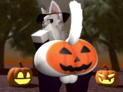 1boy 1femboy 3d animated ass ass_shake background balls big_ass big_butt boy_kisser_(meme) boykisser boykisser_(meme) femboy halloween huge_ass huge_butt looking_back male male_only muitetul pumpkin pumpkin_butt roblox robloxian silly_cat_(mauzymice) tagi twerking video witch_costume witch_hat