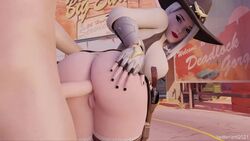 3d anal anal_penetration anal_sex animated anus arti202 ashe_(overwatch) ass blender cowboy_hat erection female male no_sound overwatch partial_male penetration penis pussy sex shorter_than_30_seconds shorter_than_one_minute straight sехual video