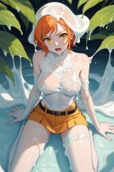 ai_generated artist_request baroque_works clothing devil_fruit female female_only giant_male immobile little_garden nami_(one_piece) one_piece