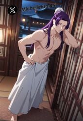 ai_generated anime hentai jinshi jinshi_(kusuriya_no_hitorigoto) male michellesme the_apothecary_diaries towel