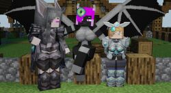 3d dressed ender_dragon female minecraft minecraft_background minecraft_block
