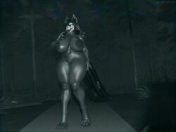 1girls 3d big_breasts black_body black_hair breasts female furry ghostlyfoxy huge_breasts long_hair looking_at_viewer mal0 malo naked naked_female nipples nude nude_female scp-1471 scp-1471-a scp-1471-a_(scrag) scp_foundation skull_head tail tall_female taller_female thick_thighs tongue tongue_out wide_hips wolf wolf_girl