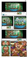 absurd_res anal anal_fingering anal_sex anus ass avian balls beak bird blush bodily_fluids brown_body chip_'n_dale_rescue_rangers chip_(disney) chipmunk comic dale_(disney) disney english_text erection fellatio fingering forest french_kissing fur genital_fluids genitals ground_squirrel hair hi_res humanoid_genitalia humanoid_penis kissing livestream male male/male male_penetrated male_penetrating male_penetrating_male mammal nipples nude nutty_bo open_mouth oral outside penetration penile penis plant precum rodent sciurid seed sex smile tail text tongue tongue_out tree tree_squirrel youtube